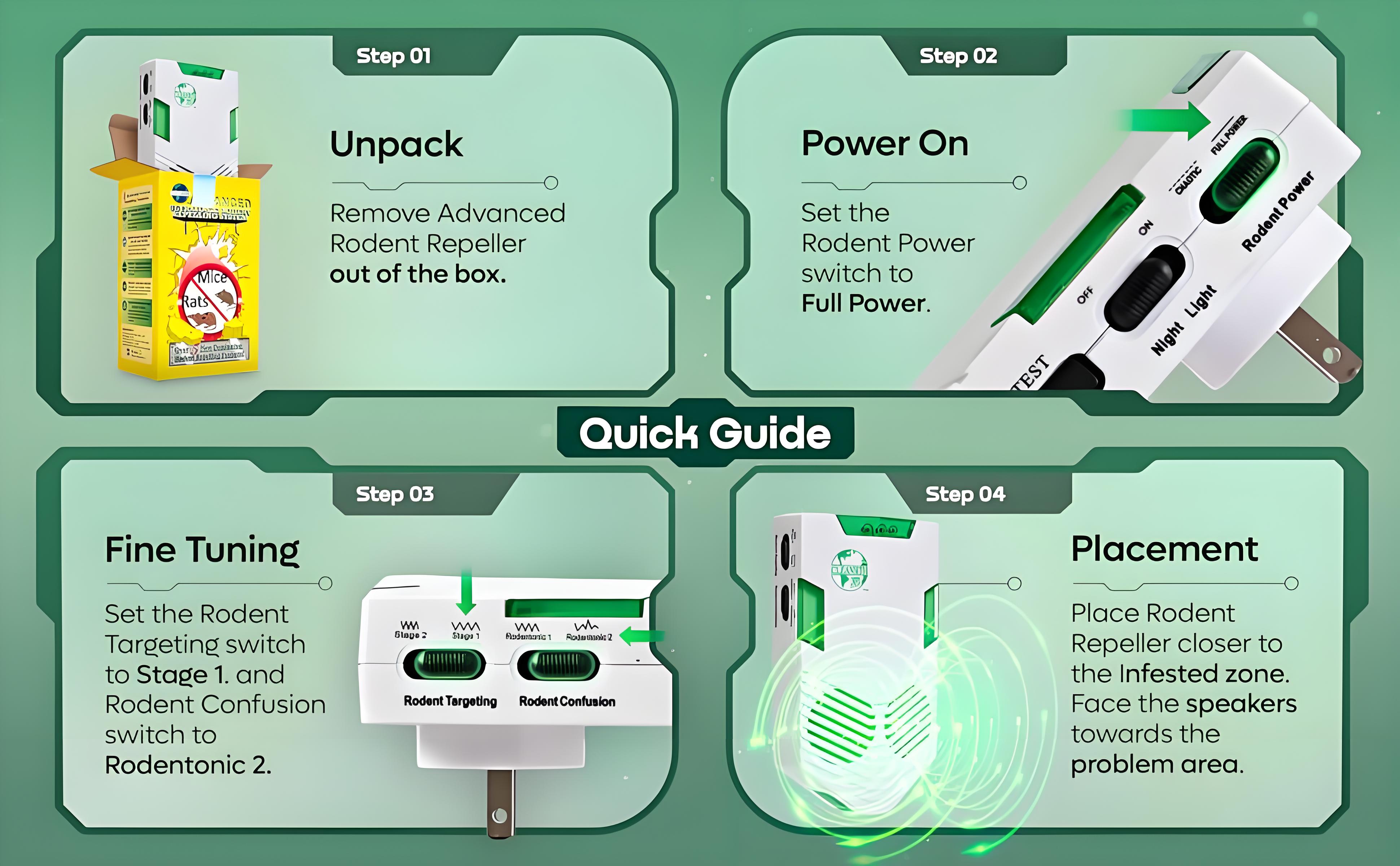 Our Rodentonic technique gives you an edge for rodent control